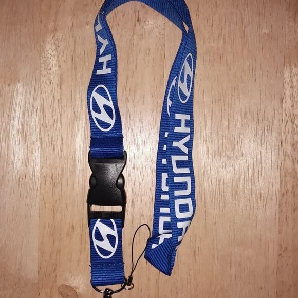 Hyundai Blue One Size Lanyard with Clip - Picture 3 of 7